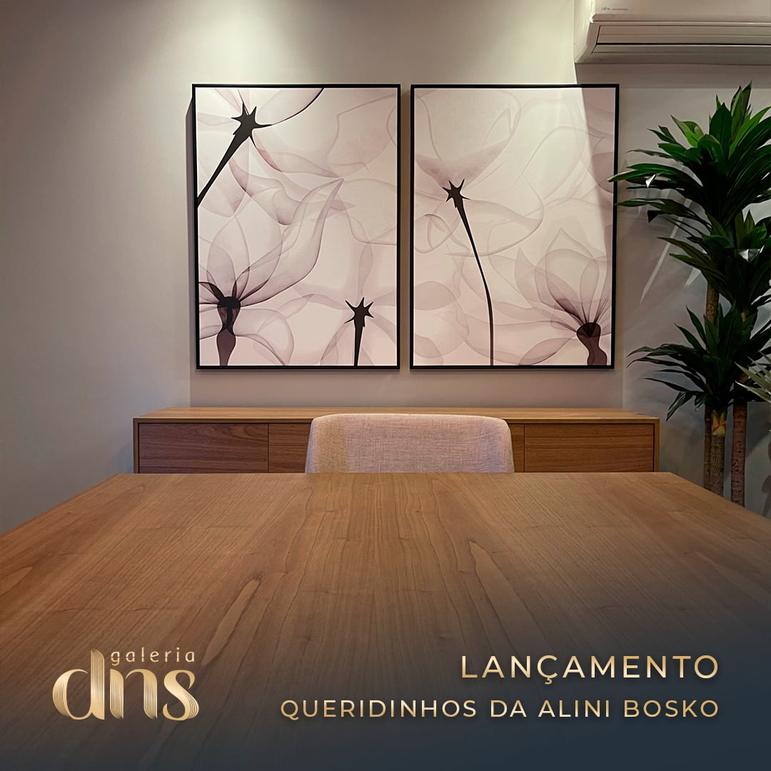 KIT 2 QUADROS DECORATIVOS -CONTORNOS FLORIDOS - Galeria DNS