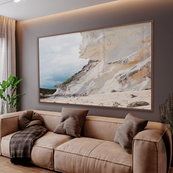 QUADRO DECORATIVO VOZ DOS OCEANOS - EXPOSIÇÃO DO RIO AO MAR – BAHAMAS, CALCÁRIO OOLÍTICO QUADRO DECORATIVO VOZ DOS OCEANOS - EXPOSIÇÃO DO RIO AO MAR – BAHAMAS, CALCÁRIO OOLÍTICO