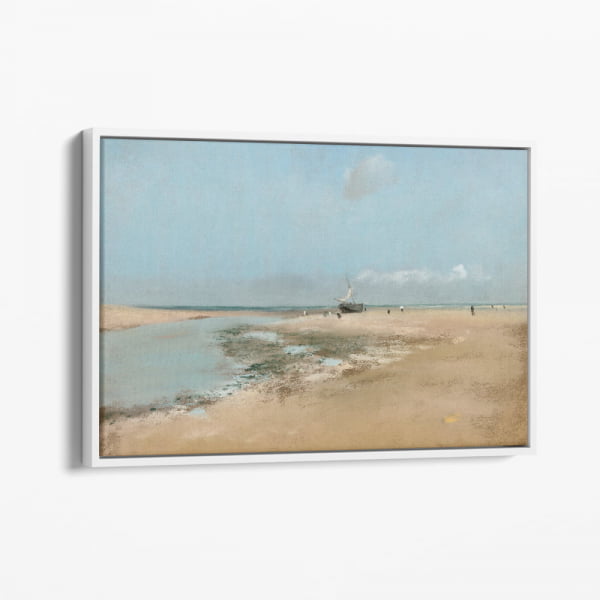 QUADRO DECORATIVO OBRAS FAMOSAS -Beach at Low Tide (Mouth of the River) (1869) by Edgar Degas 