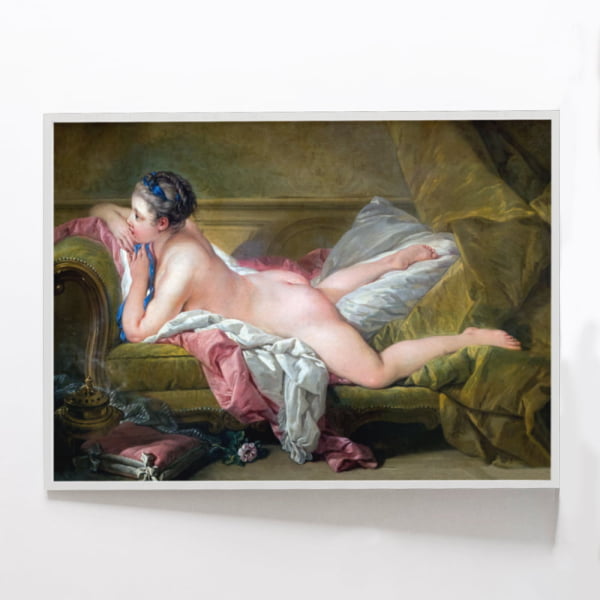 QUADRO DECORATIVO OBRAS FAMOSAS - Francois Boucher's Resting Maiden (1752) 