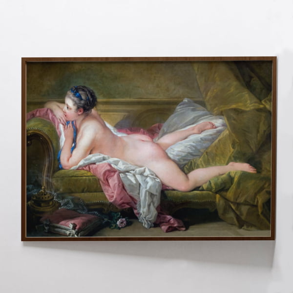 QUADRO DECORATIVO OBRAS FAMOSAS - Francois Boucher's Resting Maiden (1752) 