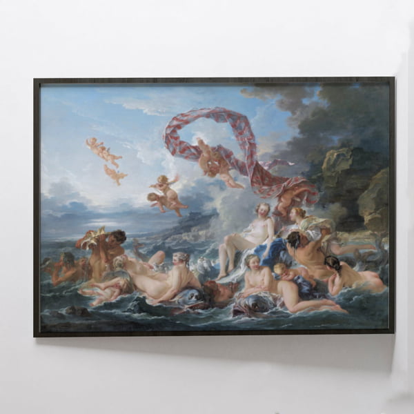 QUADRO DECORATIVO OBRAS FAMOSAS - Francois Boucher's The Triumph of Venus (1740) 