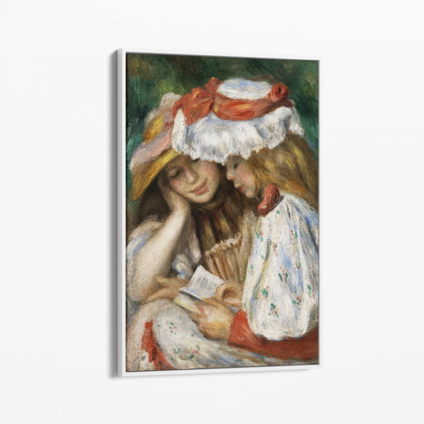 QUADRO DECORATIVO OBRAS FAMOSAS -Two Girls Reading (c 1890–1891) by Pierre-Auguste Renoir