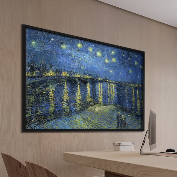 QUADRO DECORATIVO OBRAS FAMOSAS -Vincent van Gogh's Starry Night Over the Rhone (1888)